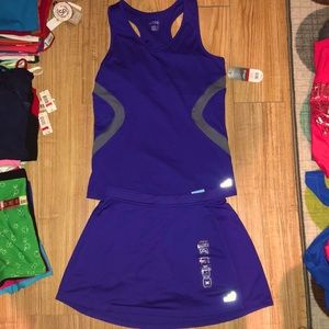 Purple and grey tennis set